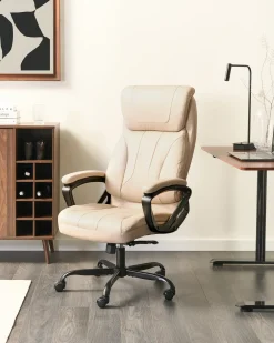 Poltrona da scrivania PROUD Pelle sintetica Beige