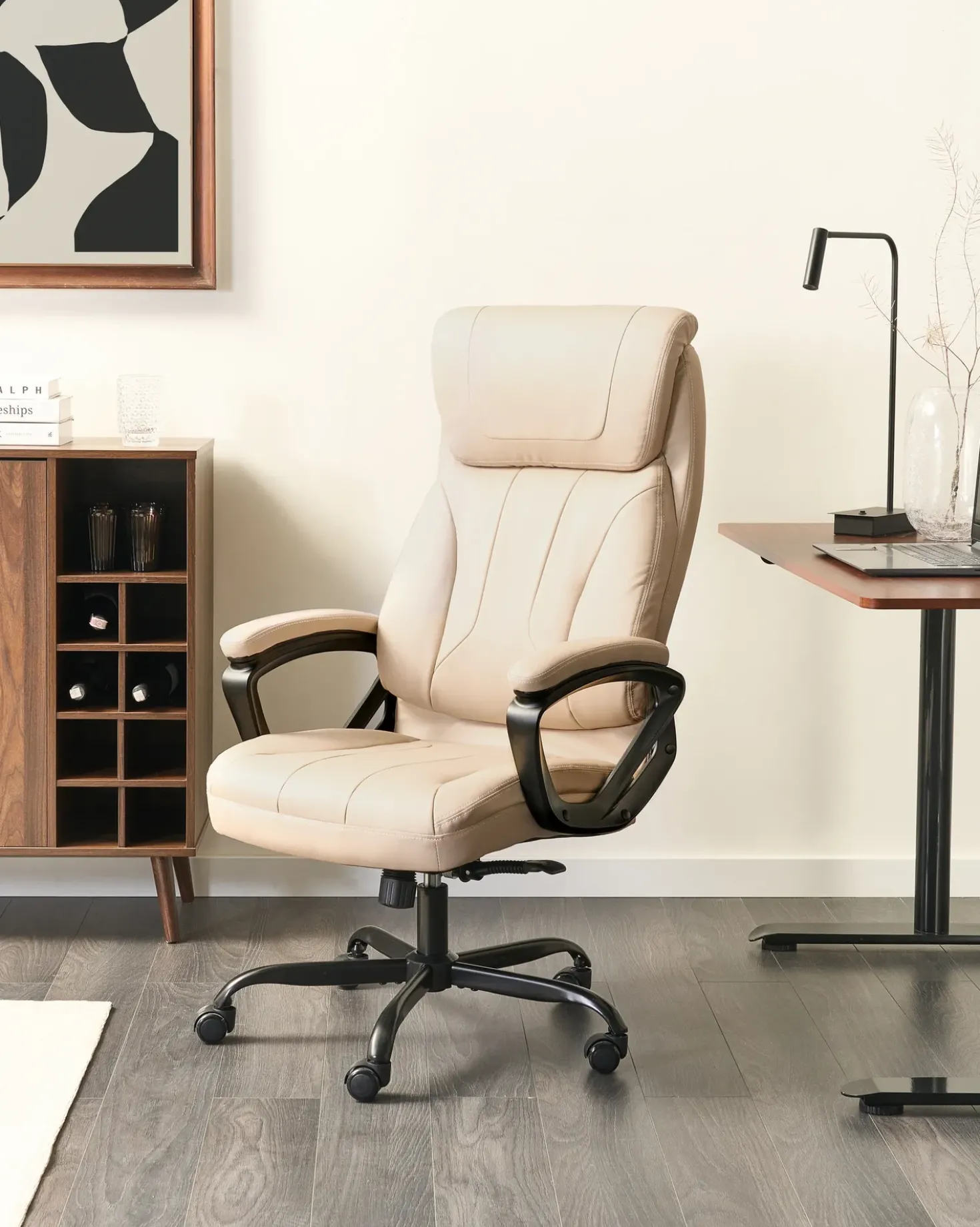 Poltrona da scrivania PROUD Pelle sintetica Beige