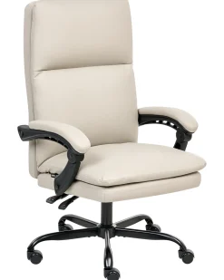 Poltrona da scrivania SERENE Pelle sintetica Beige chiaro