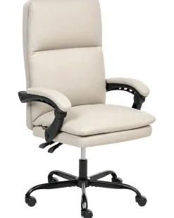 Poltrona da scrivania SERENE Pelle sintetica Beige chiaro