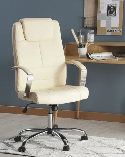 Poltrona da scrivania WINNER Pelle sintetica Beige chiaro