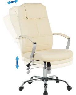 Poltrona da scrivania WINNER Pelle sintetica Beige chiaro