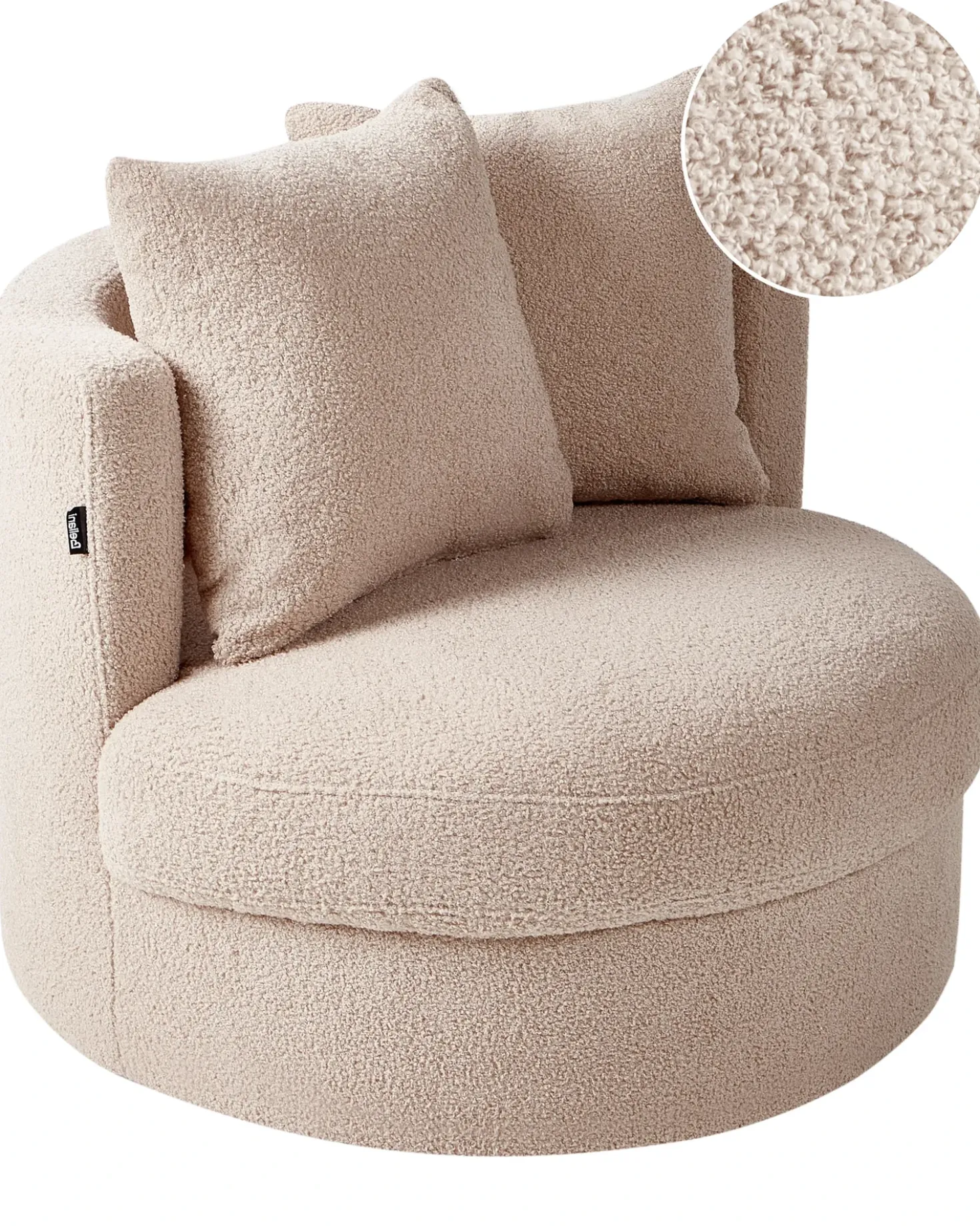 Poltrona DALBY Bouclé Beige