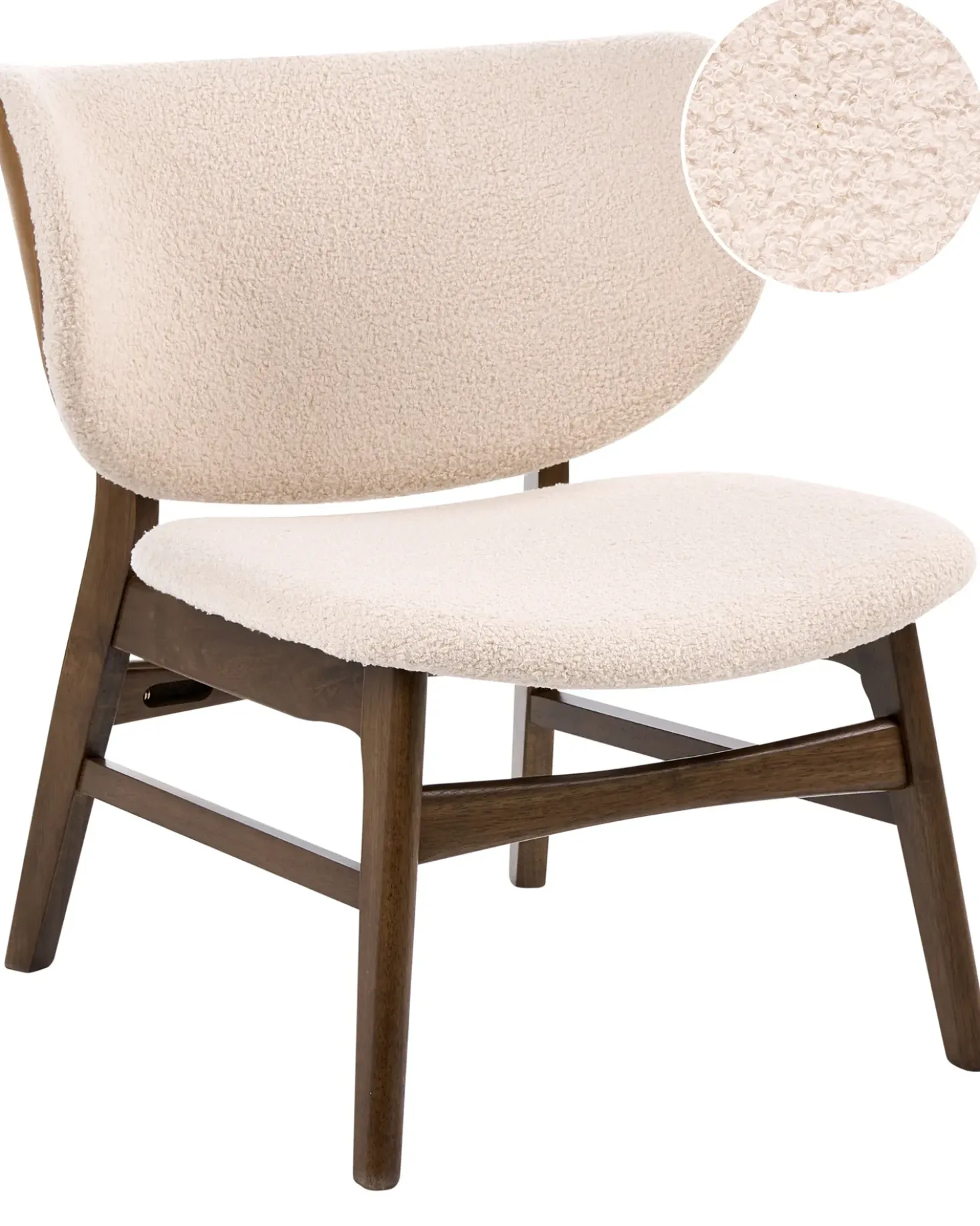 Poltrona DAY Bouclé Marrone/Beige chiaro