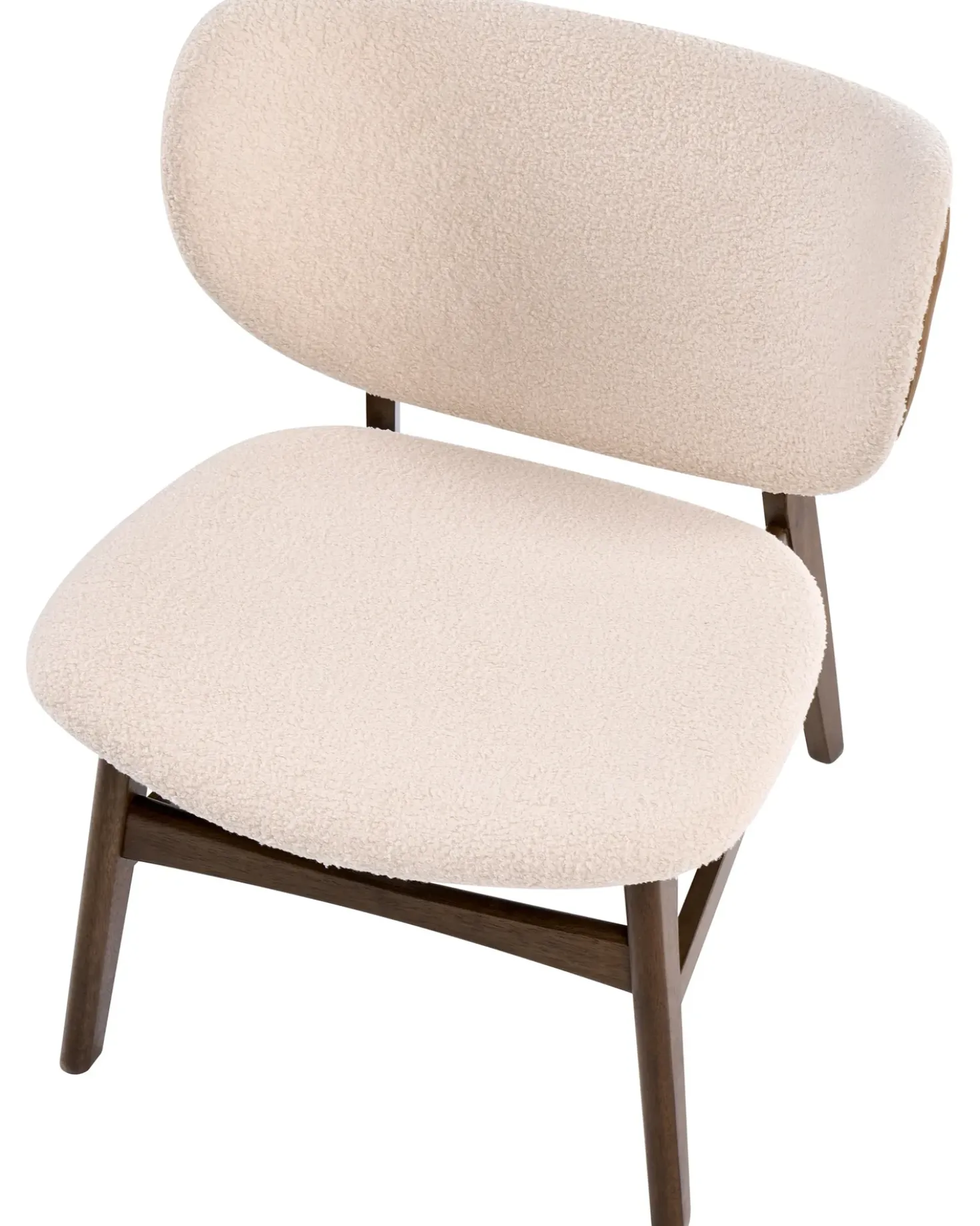 Poltrona DAY Bouclé Marrone/Beige chiaro