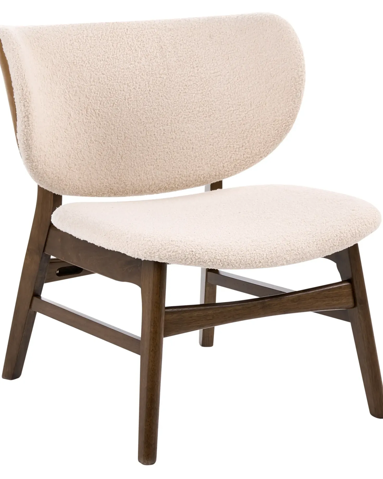 Poltrona DAY Bouclé Marrone/Beige chiaro