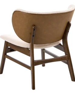 Poltrona DAY Bouclé Marrone/Beige chiaro