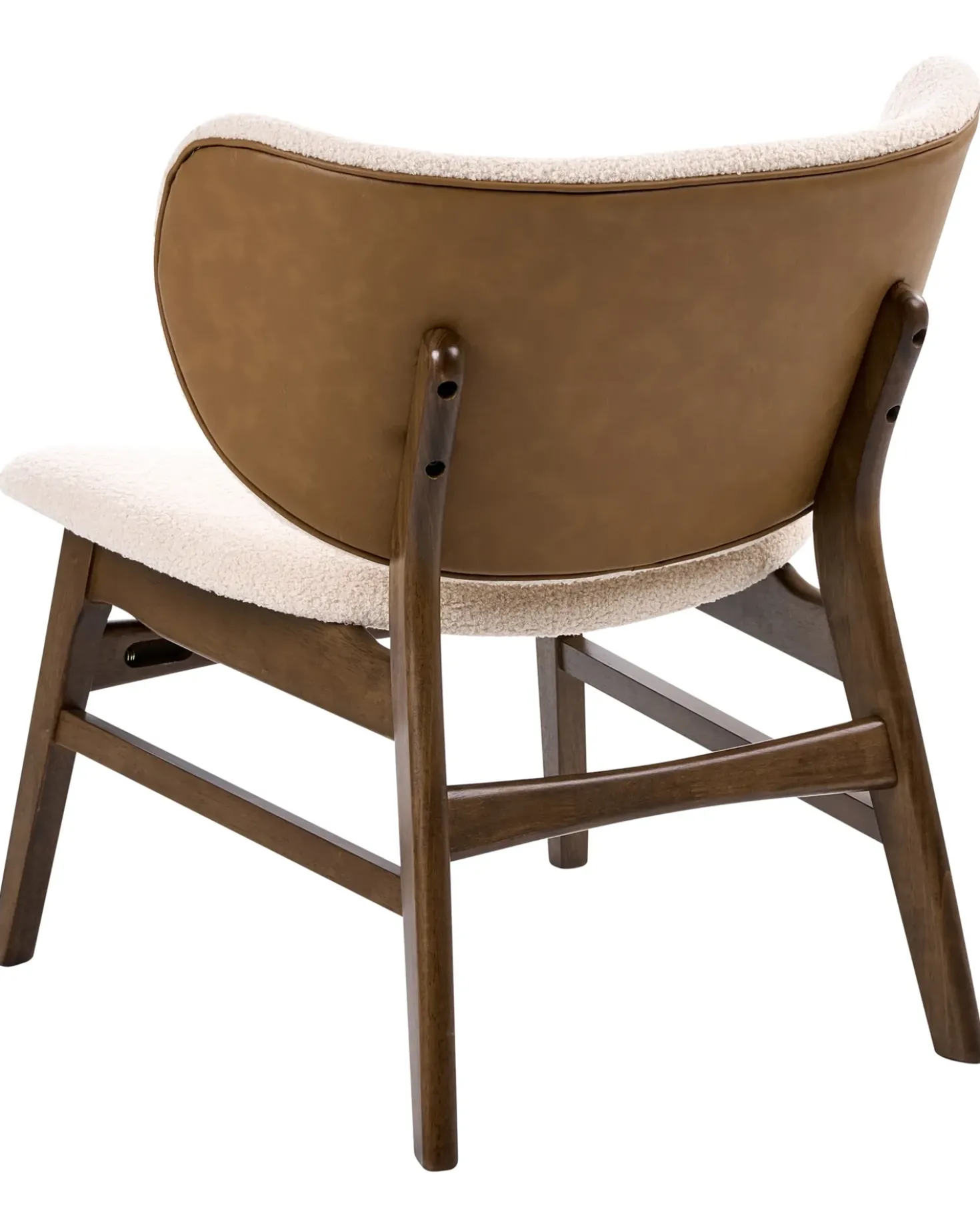 Poltrona DAY Bouclé Marrone/Beige chiaro