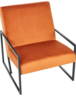Poltrona DELARY Velluto Arancione