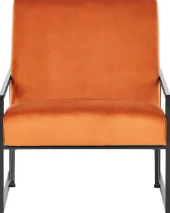 Poltrona DELARY Velluto Arancione