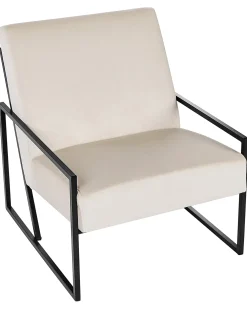 Poltrona DELARY Velluto Beige chiaro