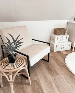 Poltrona DELARY Velluto Beige chiaro