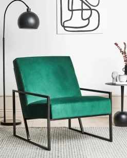 Poltrona DELARY Velluto Verde smeraldo