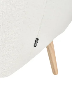Poltrona DRAMMEN Bouclé Bianco