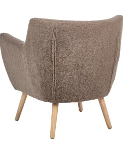 Poltrona DRAMMEN Bouclé Marrone