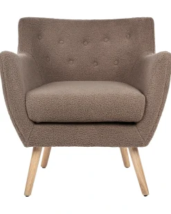 Poltrona DRAMMEN Bouclé Marrone
