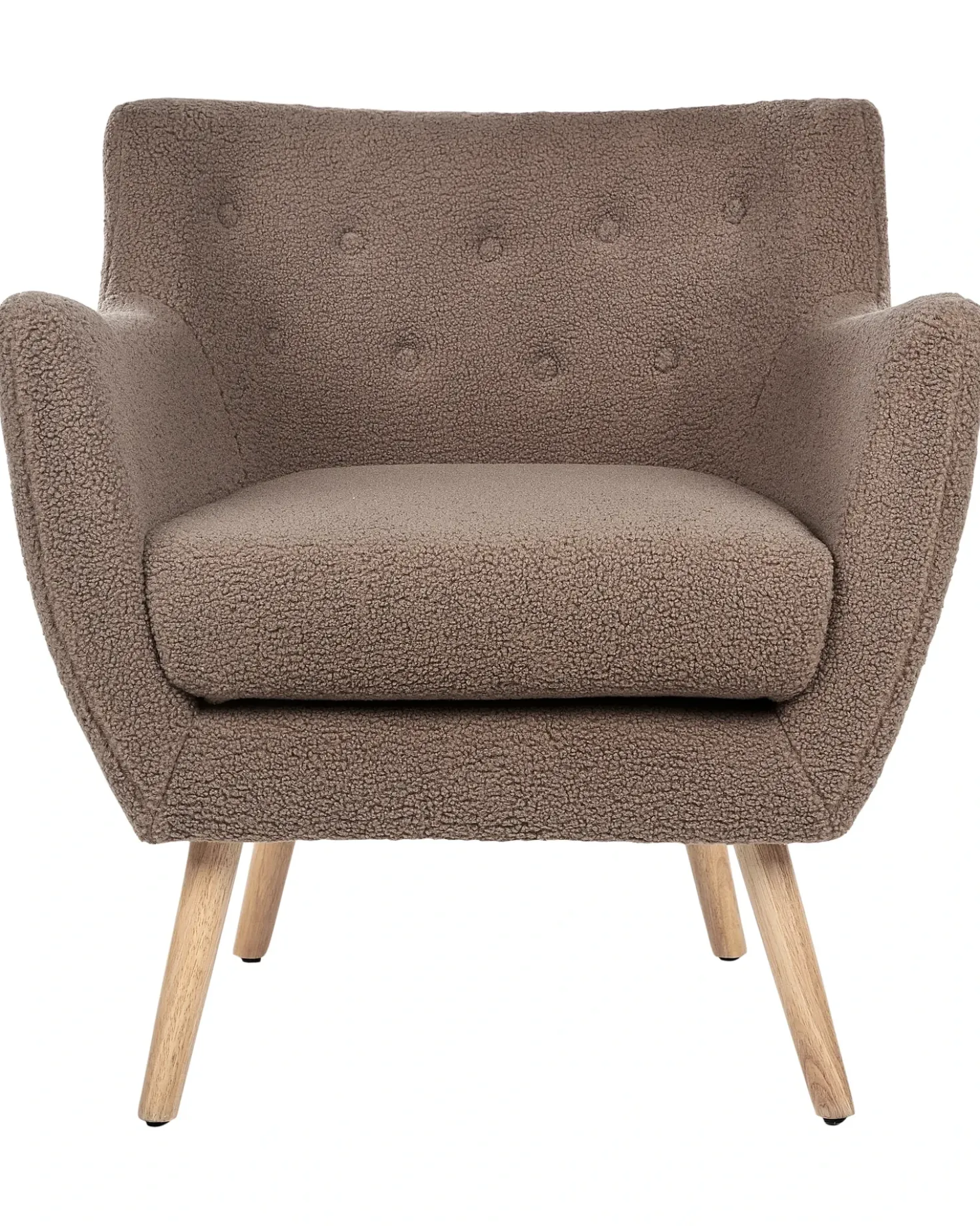 Poltrona DRAMMEN Bouclé Marrone
