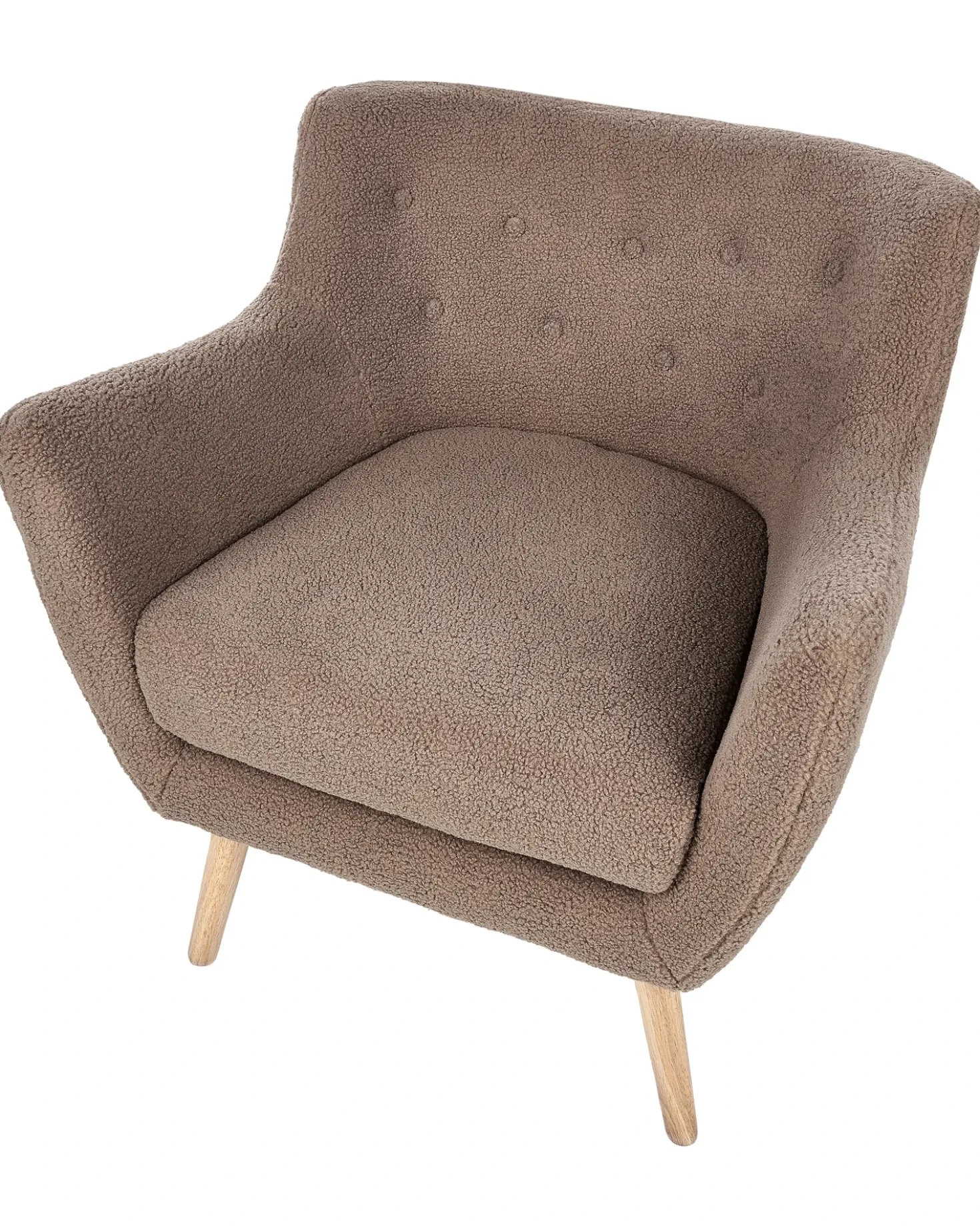Poltrona DRAMMEN Bouclé Marrone