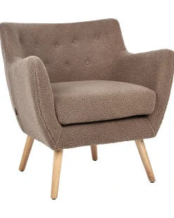 Poltrona DRAMMEN Bouclé Marrone