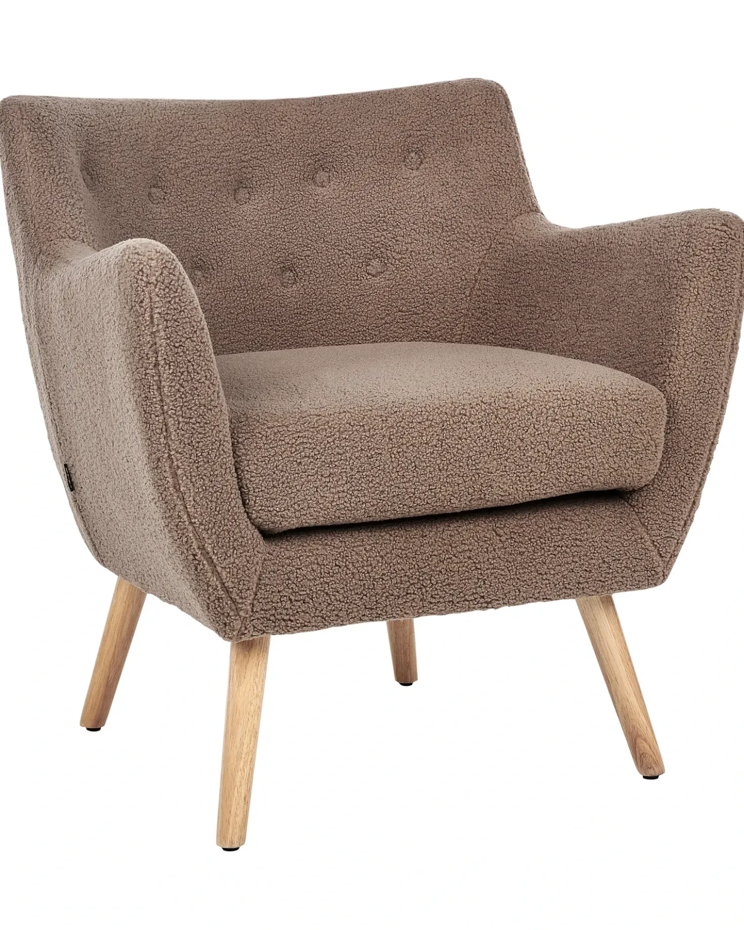 Poltrona DRAMMEN Bouclé Marrone