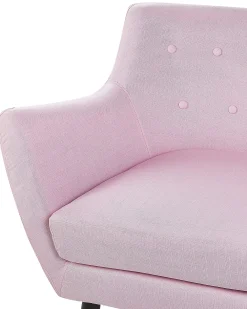 Poltrona DRAMMEN Tessuto Rosa