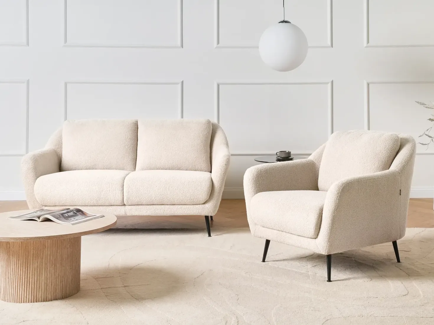 Poltrona EIBY Bouclé Beige