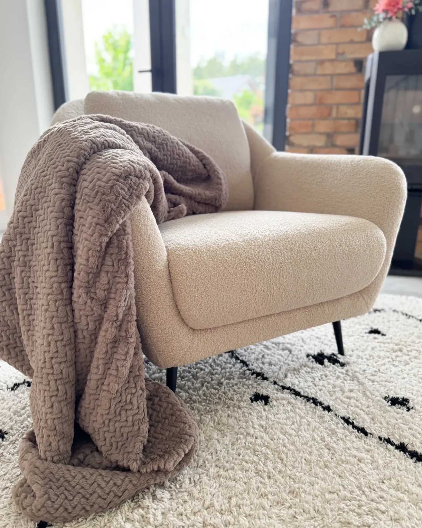 Poltrona EIBY Bouclé Beige