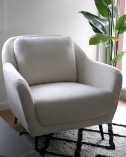 Poltrona EIBY Ciniglia Bianco