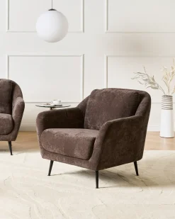 Poltrona EIBY Ciniglia Marrone scuro