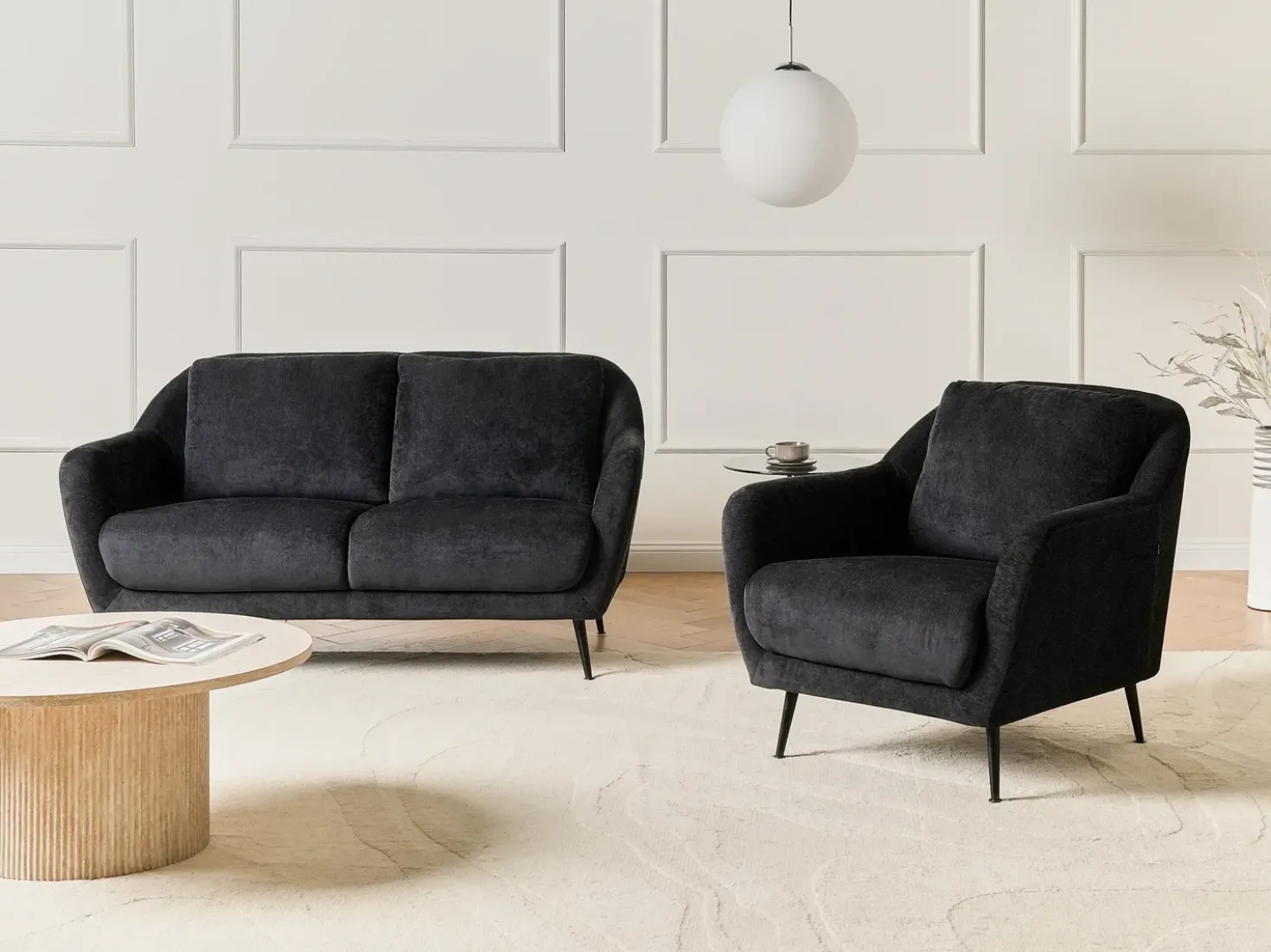 Poltrona EIBY Ciniglia Nero