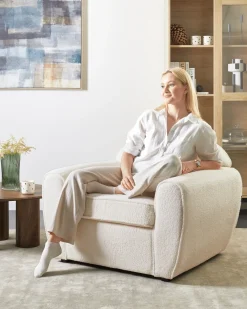 Poltrona ELLEDE Bouclé Beige chiaro
