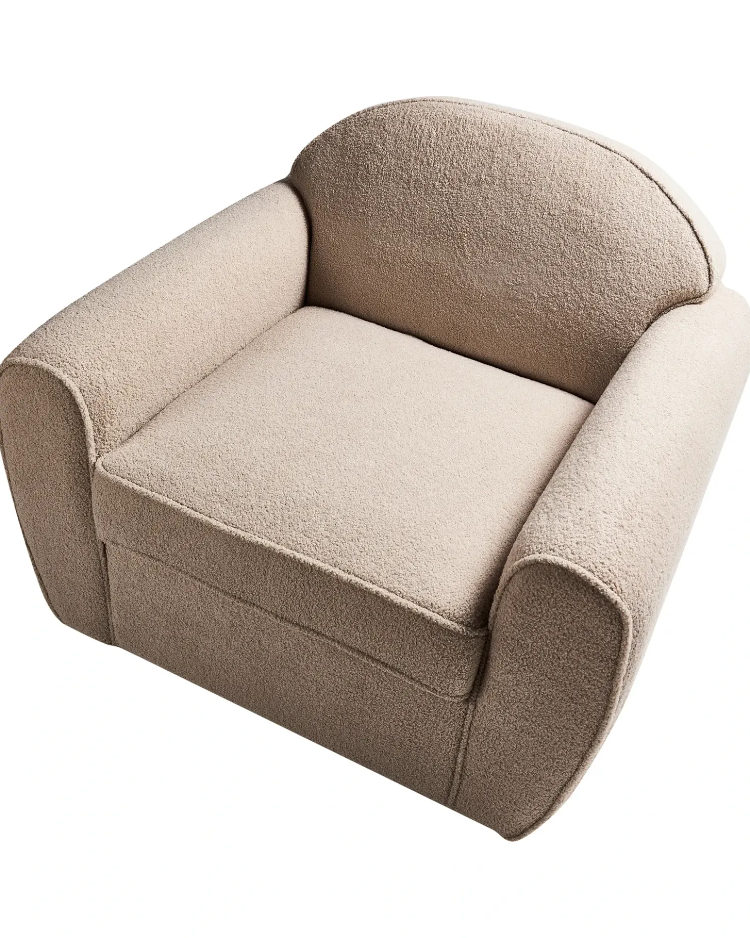 Poltrona ELLEDE Bouclé Marrone chiaro