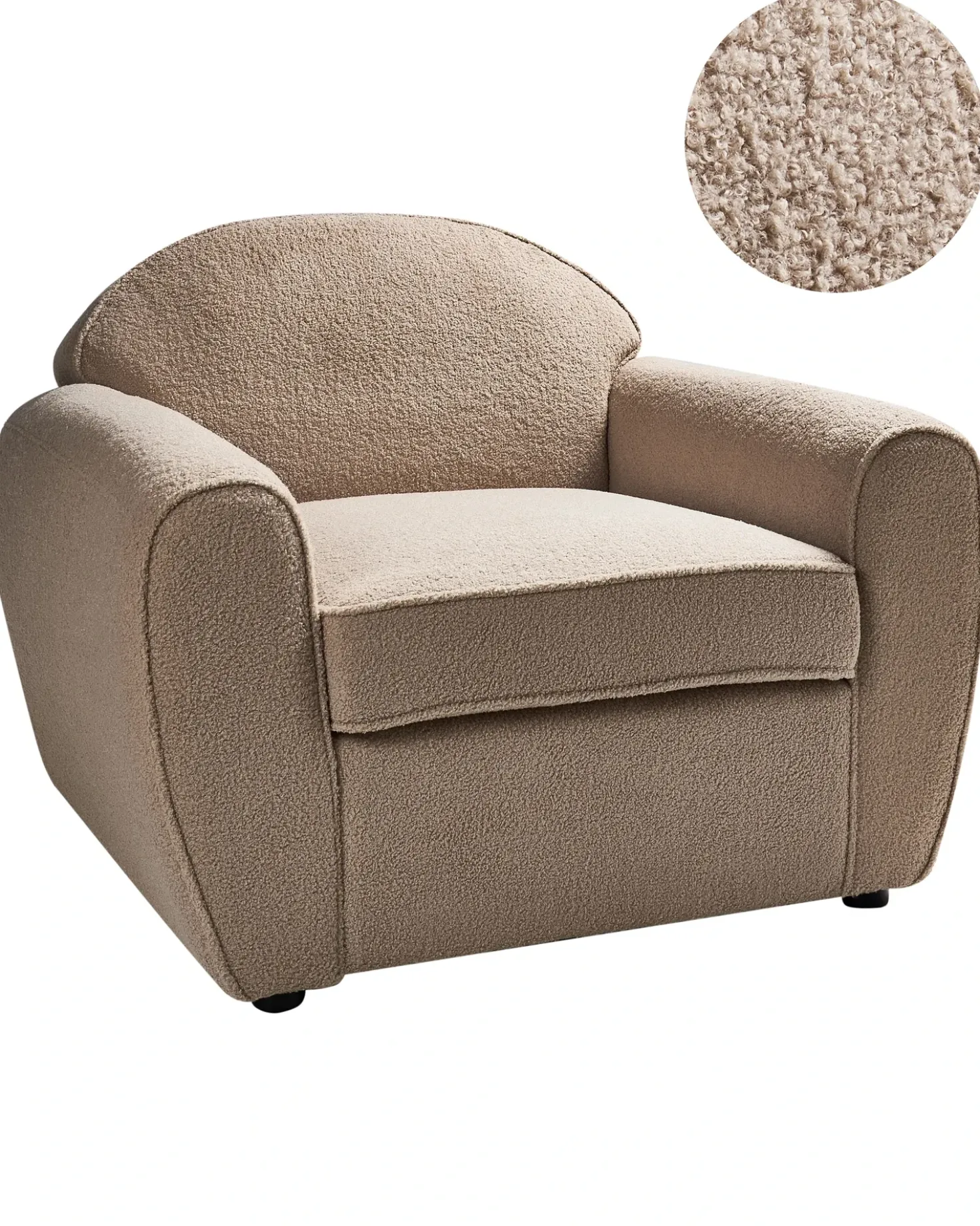 Poltrona ELLEDE Bouclé Marrone chiaro