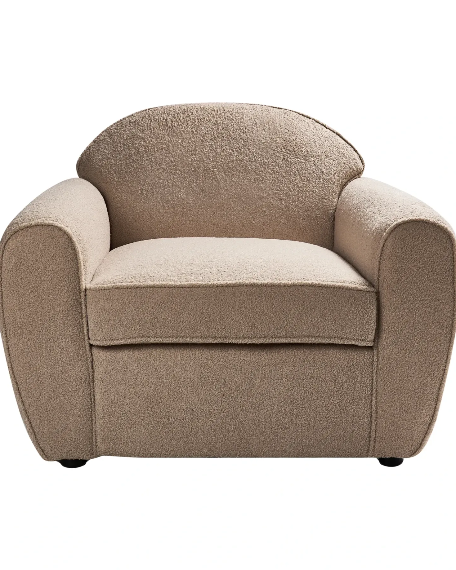 Poltrona ELLEDE Bouclé Marrone chiaro