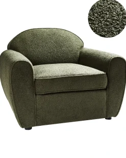 Poltrona ELLEDE Bouclé Verde scuro