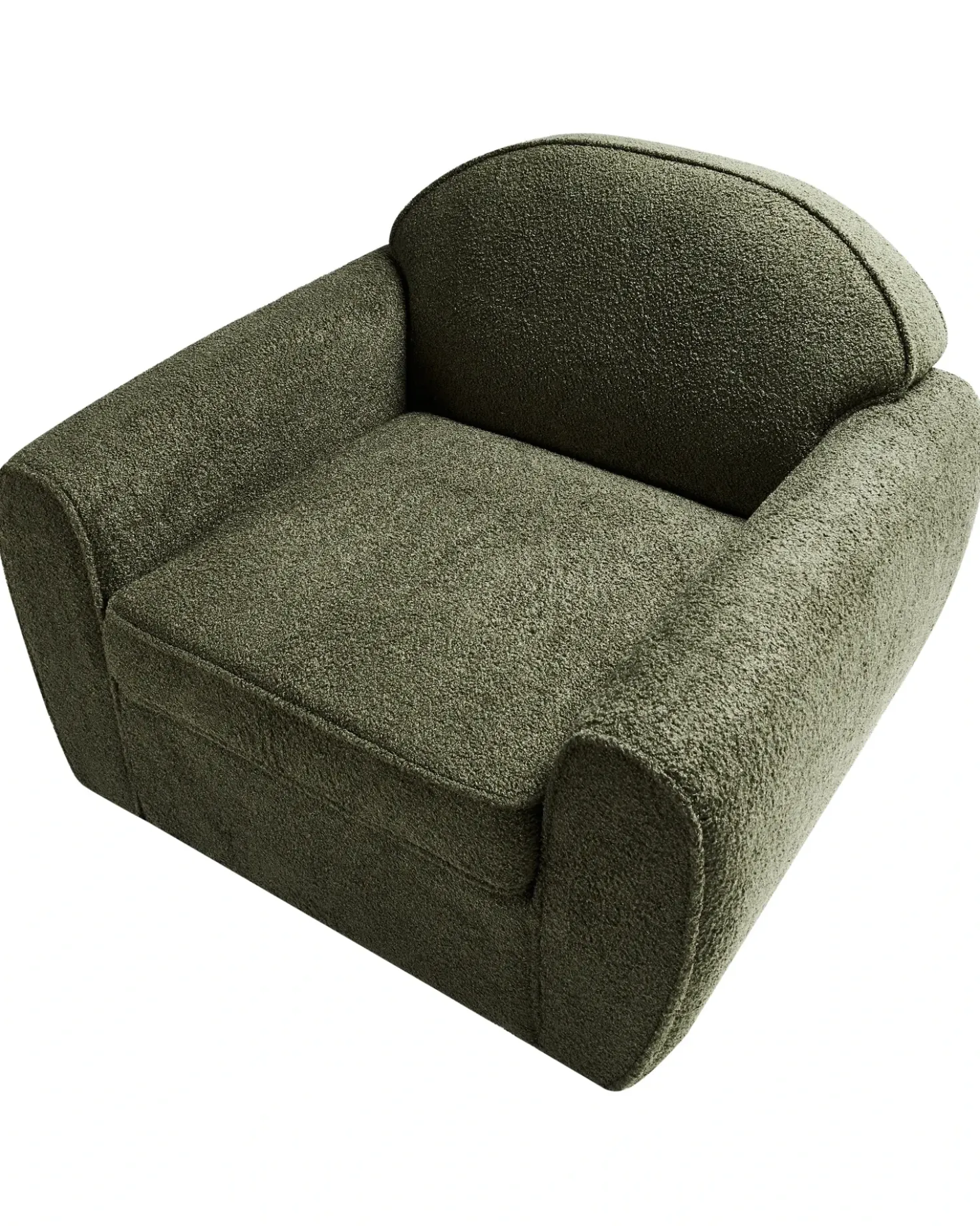 Poltrona ELLEDE Bouclé Verde scuro
