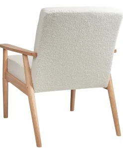 Poltrona ESRUM Bouclé Marrone chiaro/Bianco