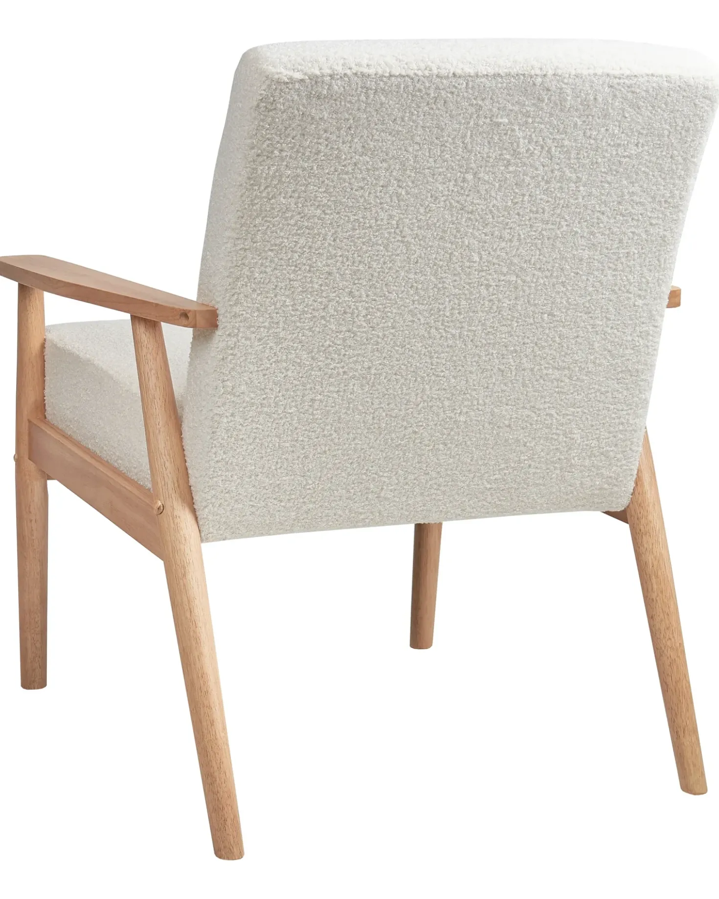 Poltrona ESRUM Bouclé Marrone chiaro/Bianco
