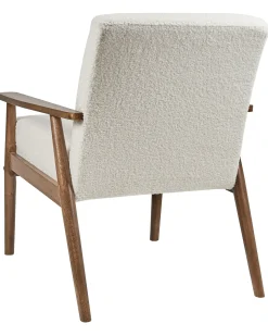 Poltrona ESRUM Bouclé Marrone scuro/Bianco