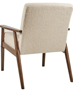 Poltrona ESRUM Bouclé Marrone scuro/Beige