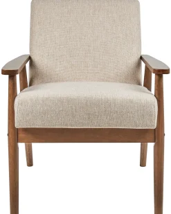 Poltrona ESRUM Tessuto Marrone scuro/Beige