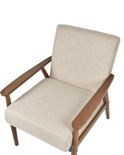 Poltrona ESRUM Tessuto Marrone scuro/Beige