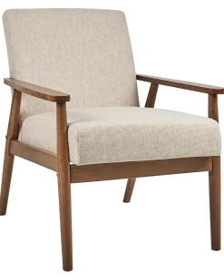 Poltrona ESRUM Tessuto Marrone scuro/Beige