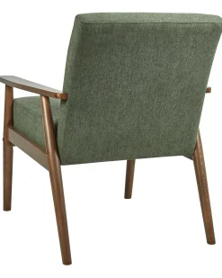 Poltrona ESRUM Tessuto Marrone scuro/Verde