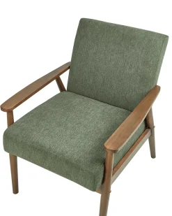 Poltrona ESRUM Tessuto Marrone scuro/Verde