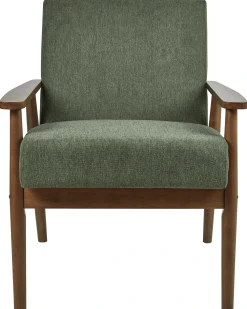Poltrona ESRUM Tessuto Marrone scuro/Verde