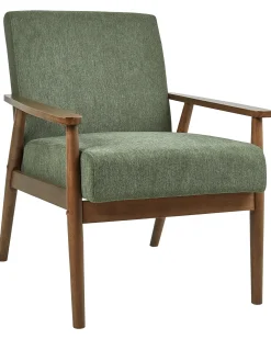 Poltrona ESRUM Tessuto Marrone scuro/Verde