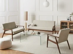 Poltrona ESRUM Tessuto Marrone scuro/Grigio