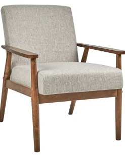 Poltrona ESRUM Tessuto Marrone scuro/Grigio