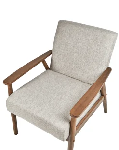 Poltrona ESRUM Tessuto Marrone scuro/Grigio